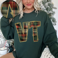 Vermont Glitter & Plaid Digital Download, PNG