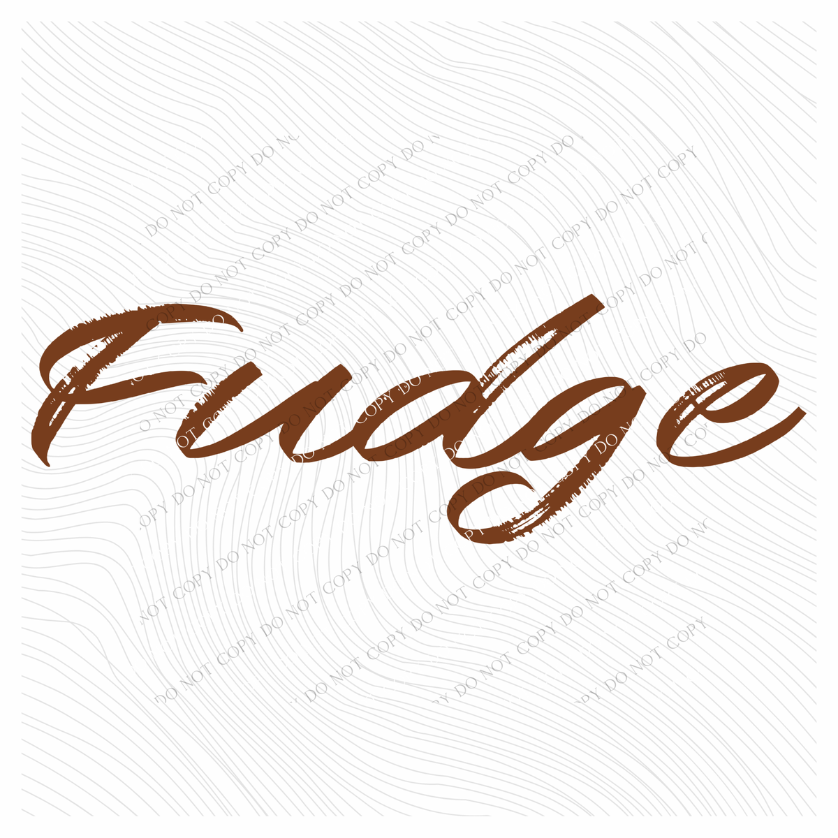 Fudge Western Script in Brown Digital Design, PNG