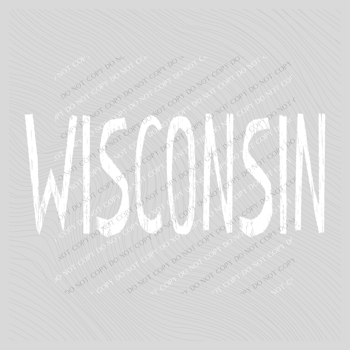 Wisconsin Rough in White Digital Design, PNG