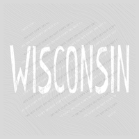 Wisconsin Rough in White Digital Design, PNG