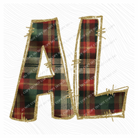 Alabama Glitter & Plaid Digital Download, PNG
