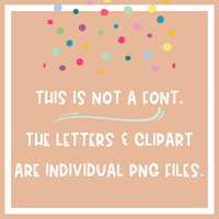 Denim & Gingham Stitched Alphabet Set | PNG Alphabet Letters Only