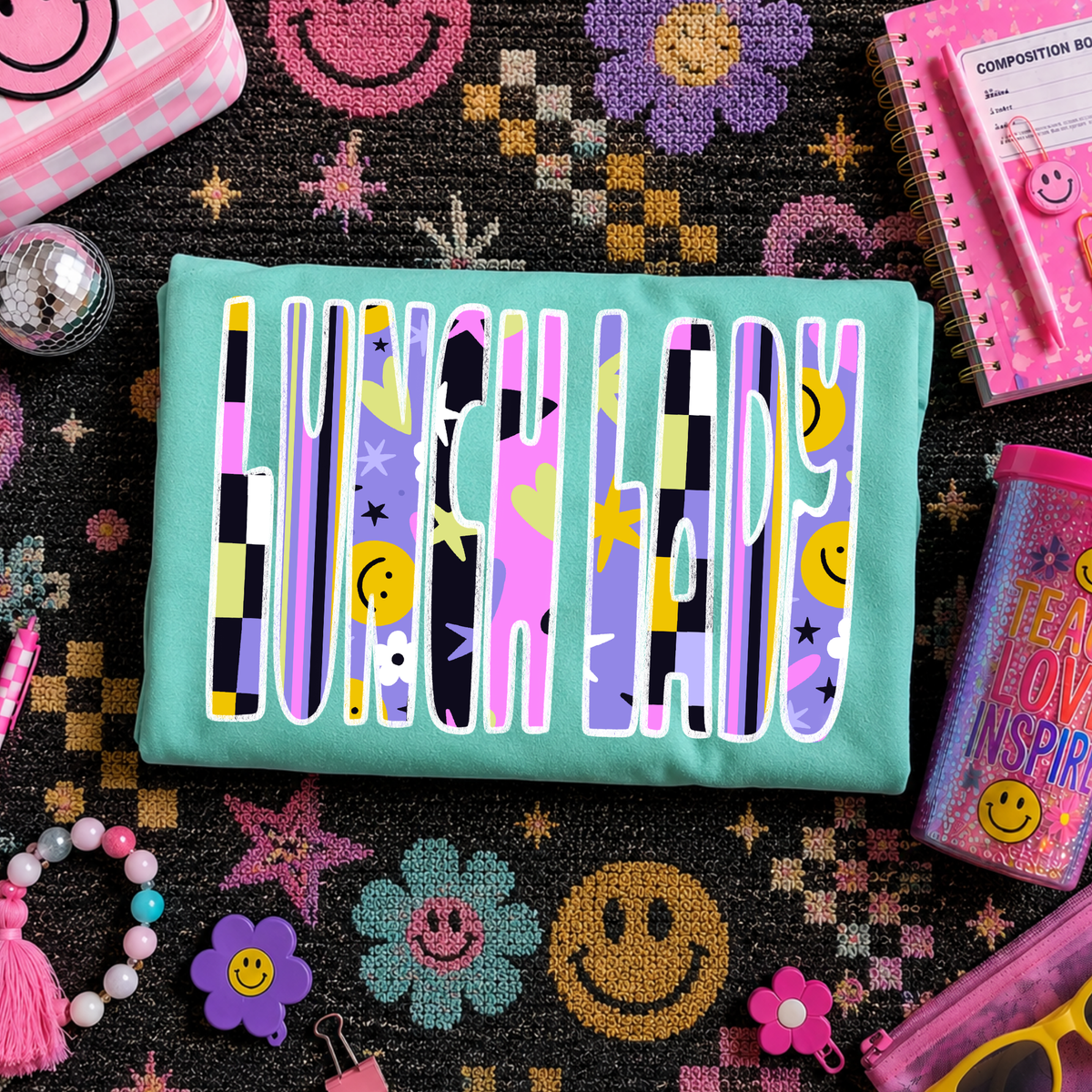Lunch Lady Happy Days Doodle Back to School Digital Design, PNG