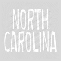 North Carolina Rough in White Digital Design, PNG