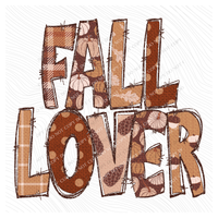 Fall Lover Glitter & Burlap Patch Digital Design, PNG Only