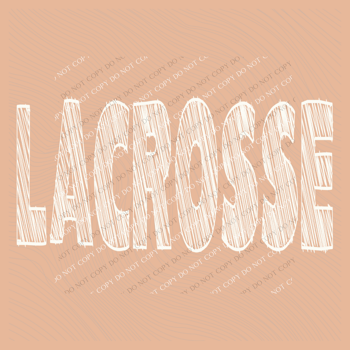 Lacrosse Scribble in Cream White Digital Design, PNG