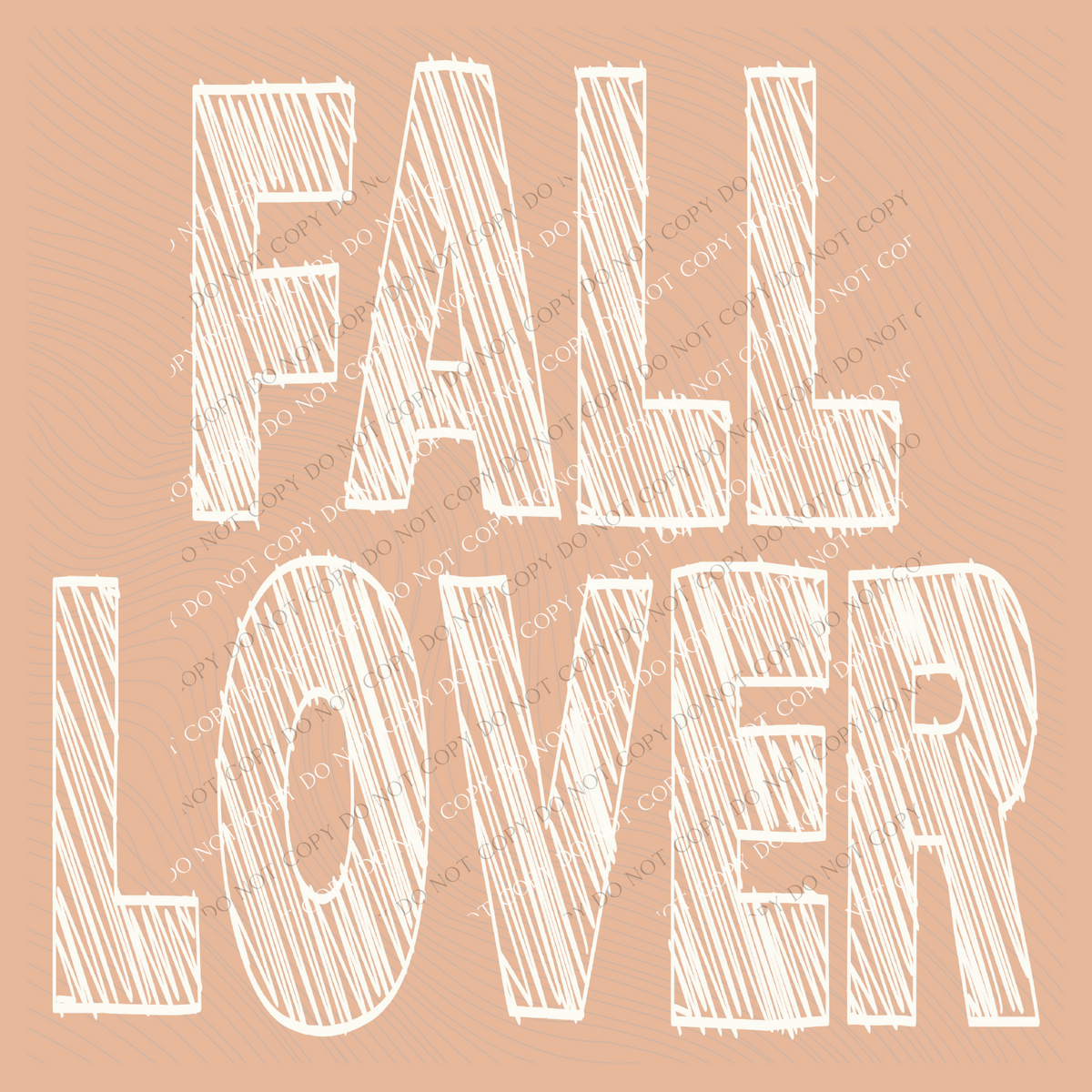 Fall Lover Scribble in Cream Fall Digital Design, PNG