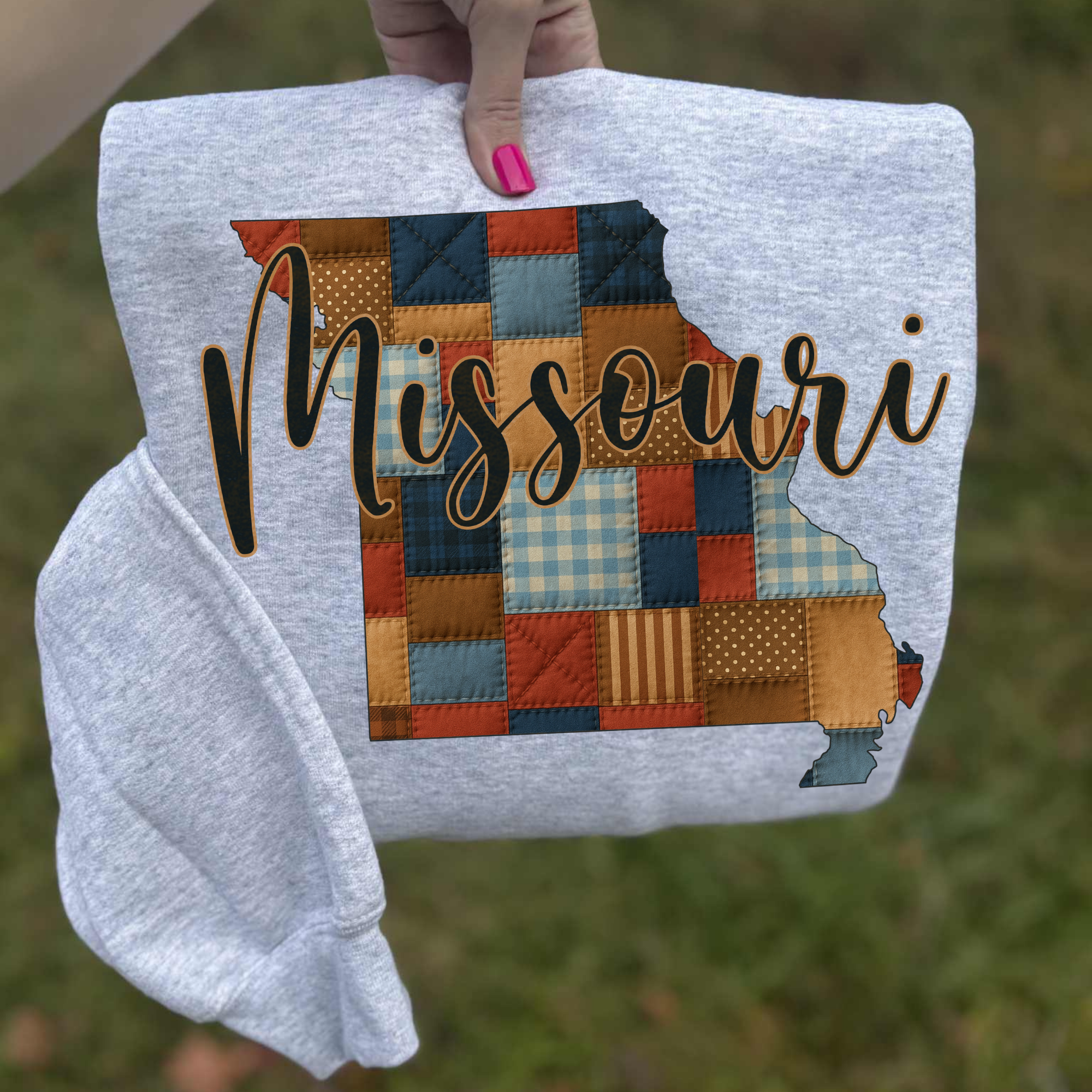 Missouri Quilted Script State Digital Design, PNG – Grove 123 Designs