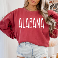 Alabama Rough in White Digital Design, PNG