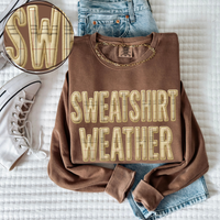 Sweatshirt Weather Plaid 3D Faux Fabric Patch Digital Design, PNG