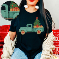Christmas Truck & Tree Knitted Digital Download, PNG