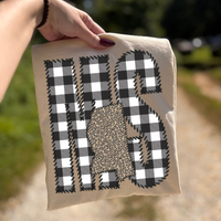 Mississippi MS Stitched Buffalo Plaid & Leopard State Patch Digital Design, PNG