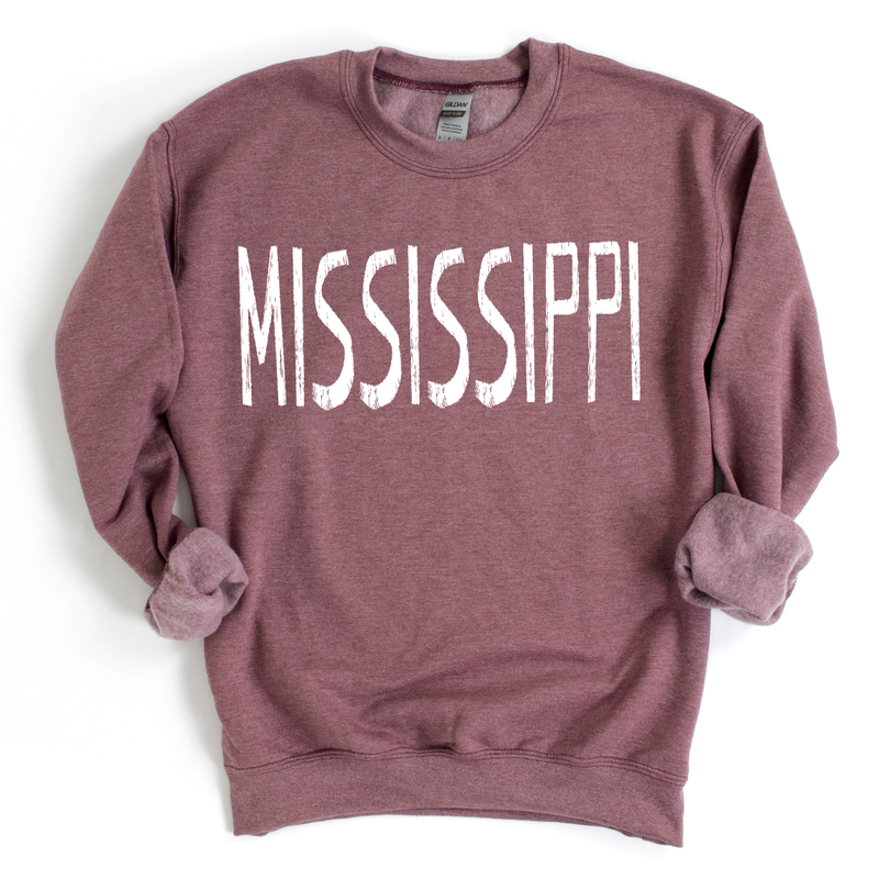 Mississippi Rough in White Digital Design, PNG