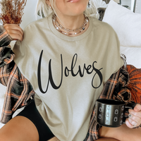 Wolves Script in Black Digital Download, PNG