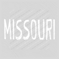 Missouri Rough in White Digital Design, PNG