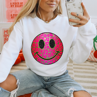 All Smiles Metallic Pink Leopard & Glitter Digital Design, PNG