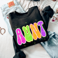 Aunt Neon Chalky Splatter Digital Design, PNG