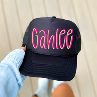 Gahlee 3D Sassy Script Bright Pink & Green Digital Design, PNG
