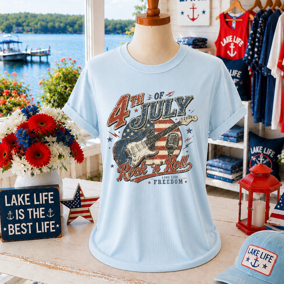 Long Live Freedom Retro Vintage Distressed Patriotic Digital Design, PNG
