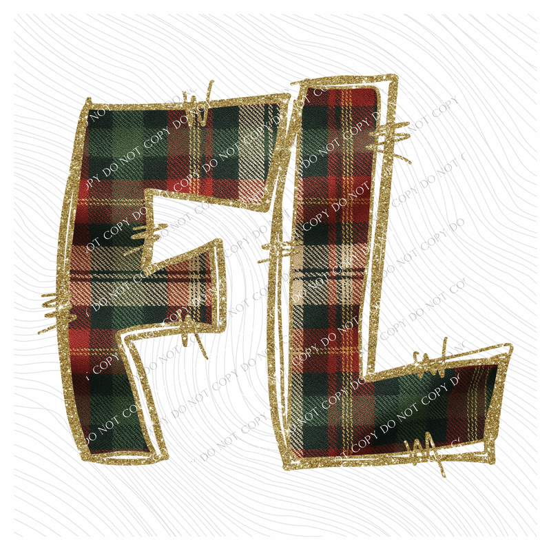 Florida Glitter & Plaid Digital Download, PNG