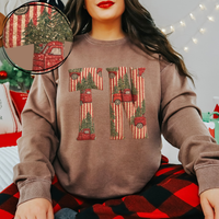 TN Tennessee Striped Christmas Red Truck 3D Texture Fabric Style Digital Download, PNG