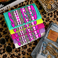 Sunkissed Leopard Glitter, Gingham & Dot in Bright Pink Digital Design, PNG
