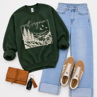 States Nature Scenery Silhouette (includes both brown & cream with purchase) Digital Design, PNG