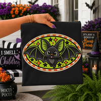 Bat Halloween Chenille Patch Digital Design, PNG