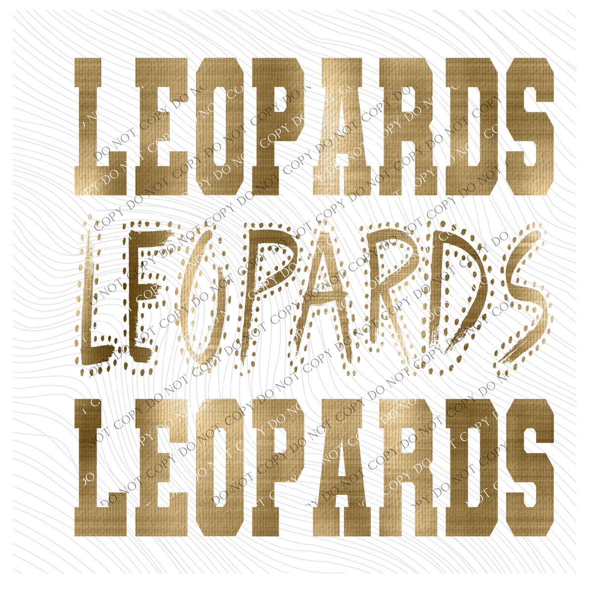 Leopards Varsity Polka Dot Texture Foil Gold Digital Design, PNG