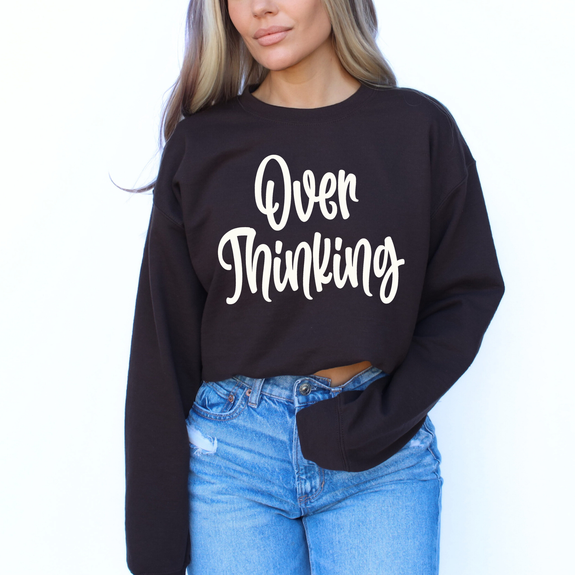 Over Thinking Script in Off-white Digital Design, PNG – Grove 123 Designs