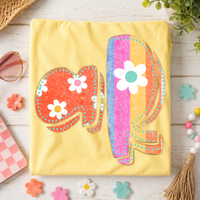 AR Arkansas Flower Power Distressed Doodle Digital Design, PNG