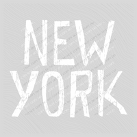 New York Rough in White Digital Design, PNG