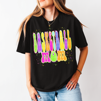 Basketball Mom Neon Chalky Splatter Digital Design, PNG