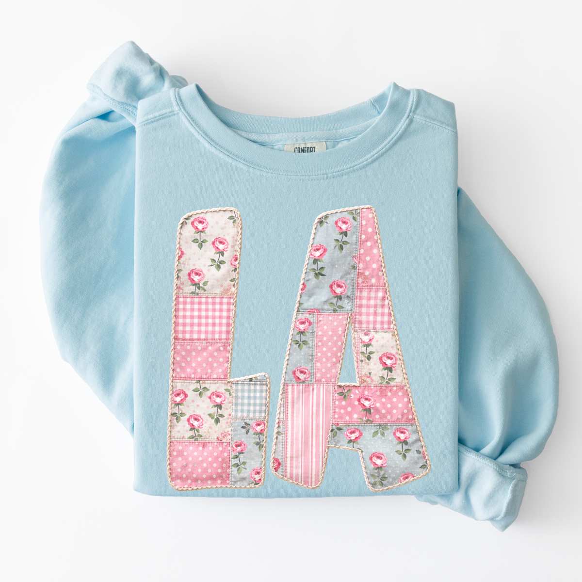 LA Louisiana Quilted Dainty Floral Digital Design, PNG