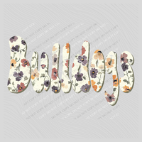 Eagles Floral Retro Shadow Distressed Digital Design, PNG