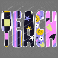 Teach Happy Days Doodle Back to School Digital Design, PNG