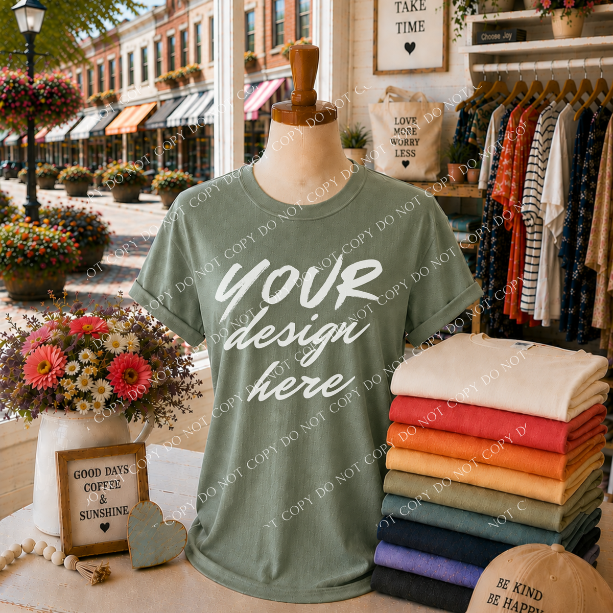 Blank Everyday Boutique Mockup, Comfort Colors 1717 Bay