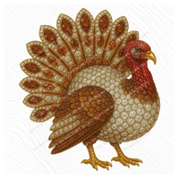 Turkey Rhinestone 3D Digital Download, PNG
