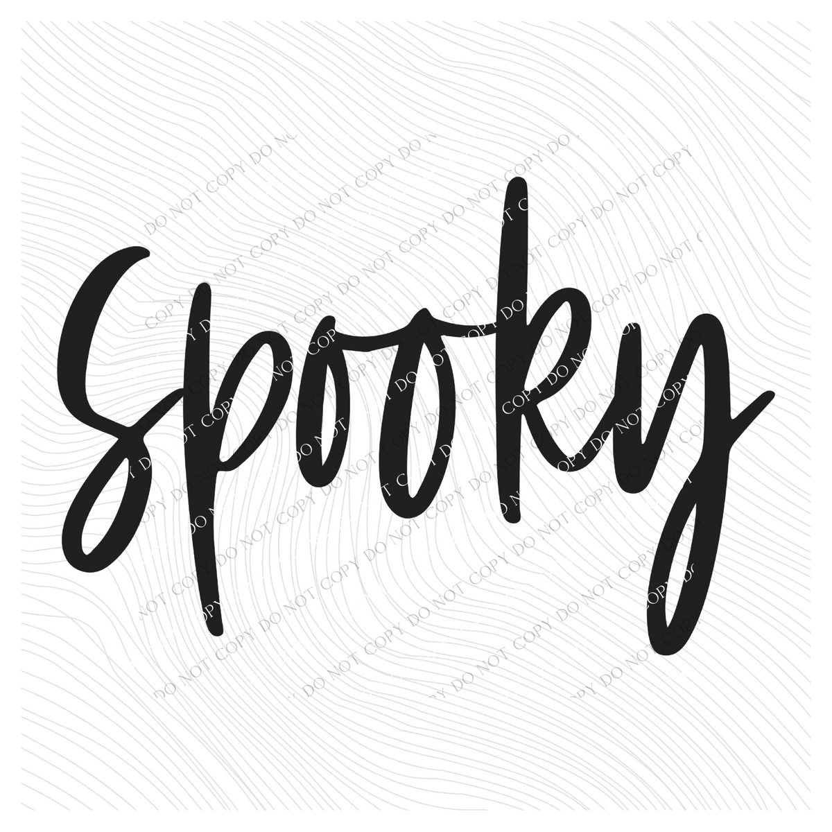 Spooky Script in Black Fall/Halloween Digital Download, PNG