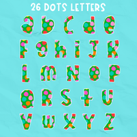 Color Pop Doodle Alphabet Set | PNG Alphabet Letters Only