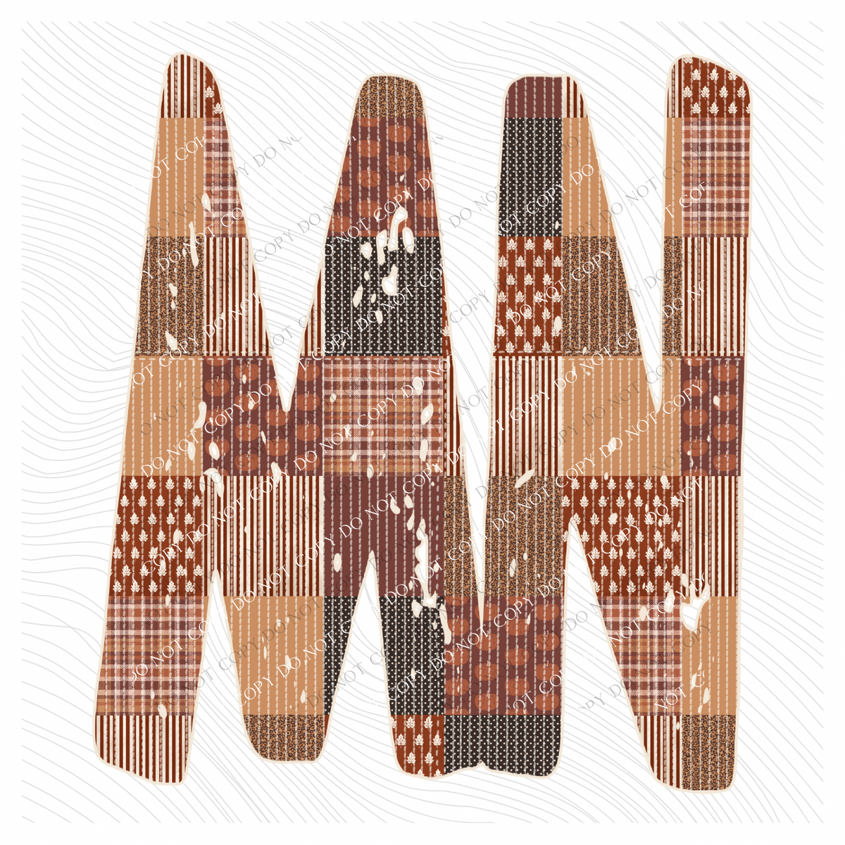 Minnesota MN Autumn Pumpkins Quilted Distressed Digital Design in Browns, PNG