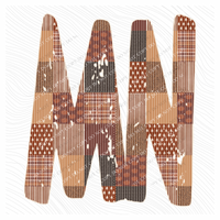 Minnesota MN Autumn Pumpkins Quilted Distressed Digital Design in Browns, PNG