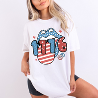 1776 Patriotic Lips & Tongue Digital Design, PNG
