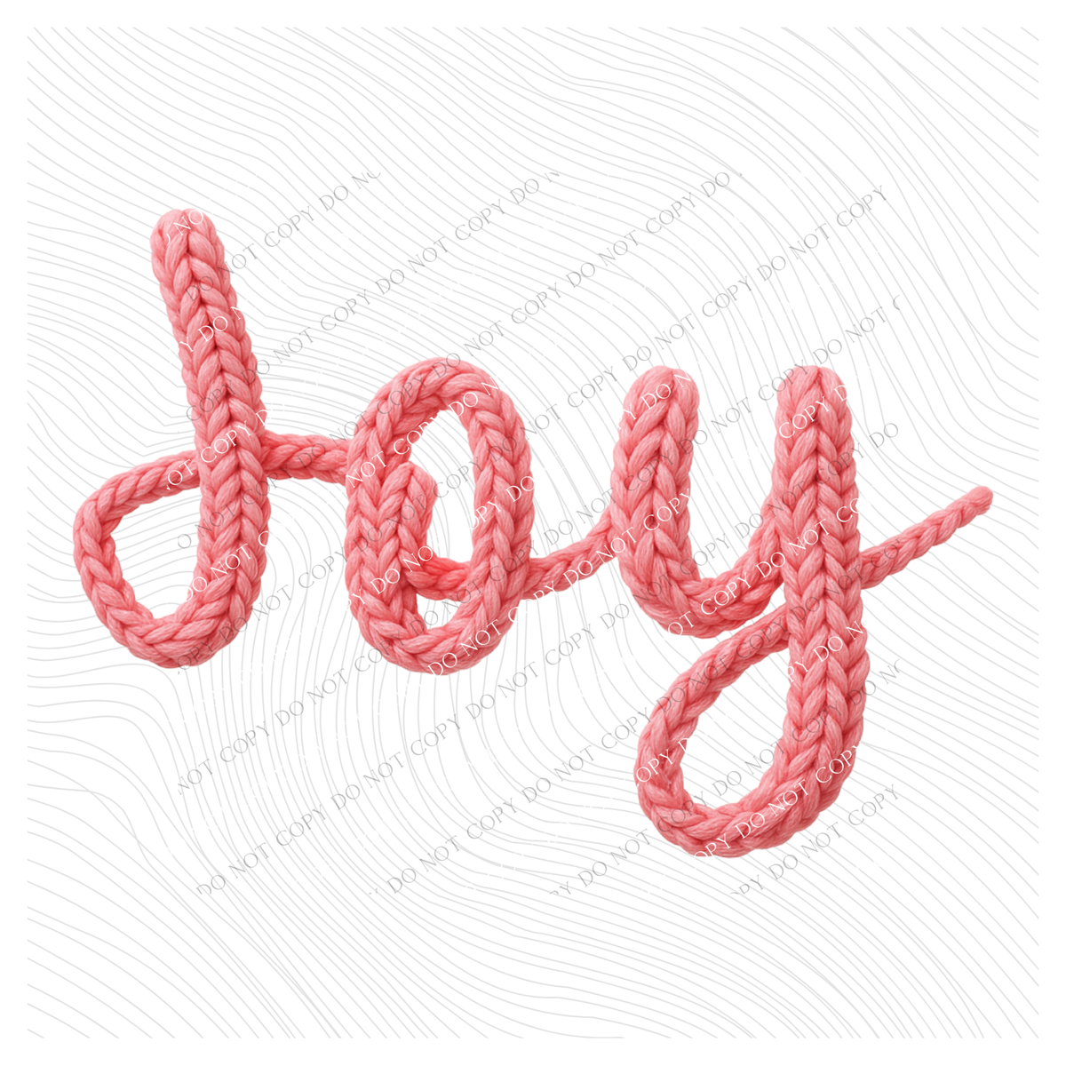 Joy Yarn Knit Style Digital Download, PNG