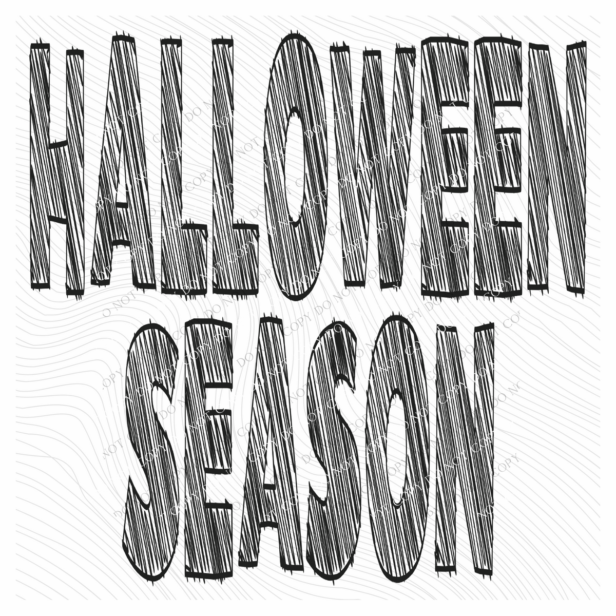 Halloween Season Scribble in Black Fall Halloween Digital Design, PNG