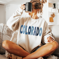Colorado Denim Patch Stitched Digital Design, PNG