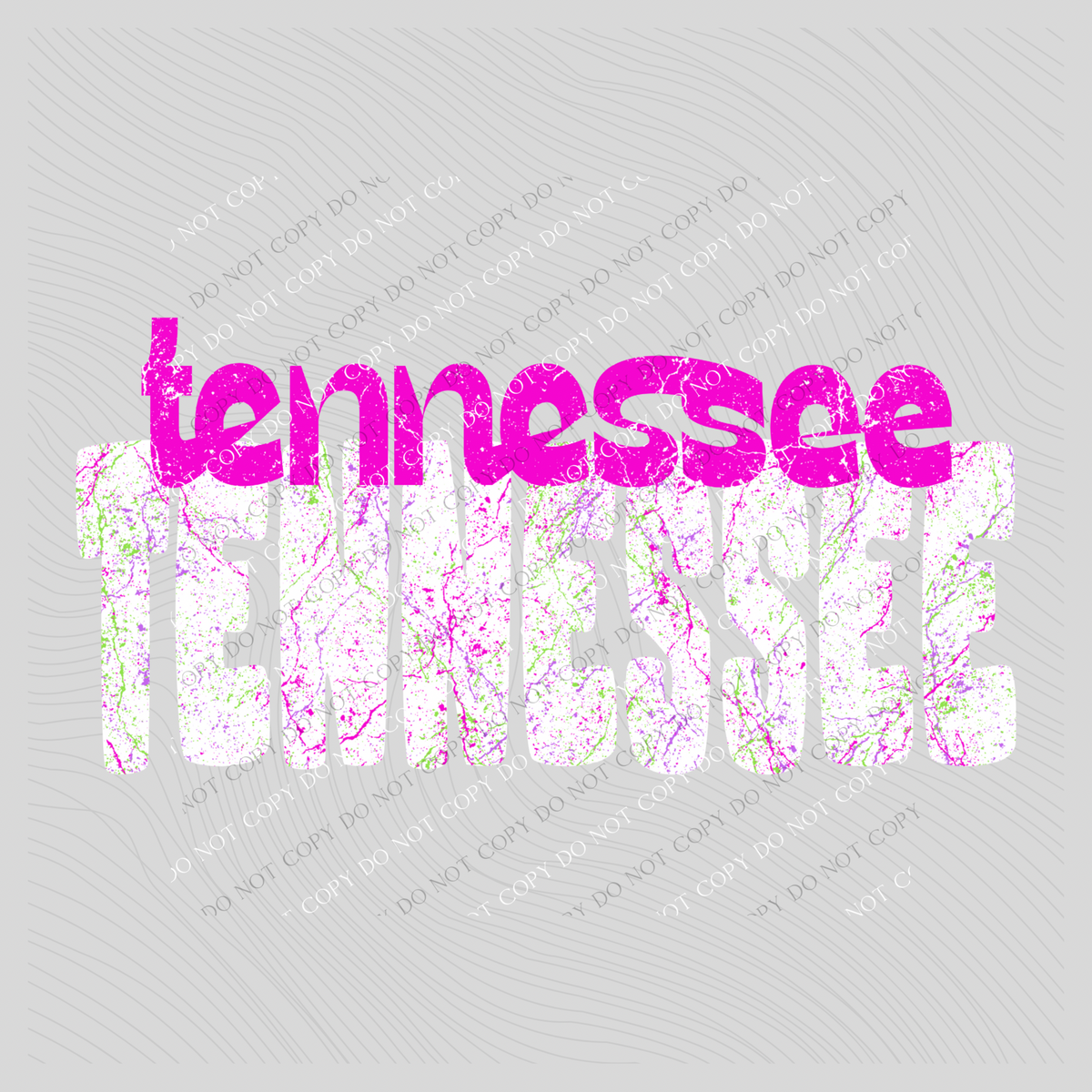 Tennessee Crackle in Neons & White Digital Design, PNG