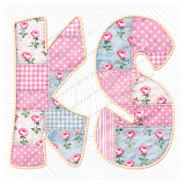 KS Kansas Quilted Dainty Floral Digital Design, PNG