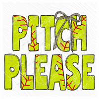 Pitch Please Softball Stitch Leopard Bow Doodle Distressed Digital Design, PNG