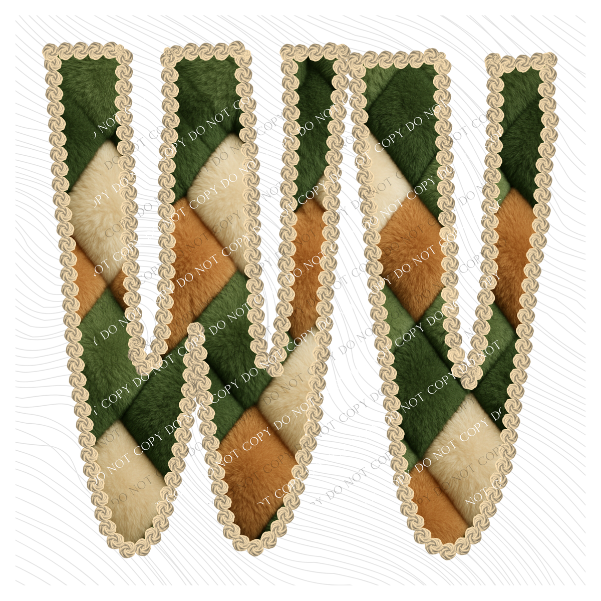 WV West Virginia Stitched Argyle Fur Digital Download, PNG